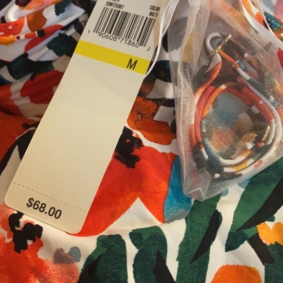 ANNE Cole Twist Front Bandeau Tankini Swimsuit Top - Picture 9 of 10